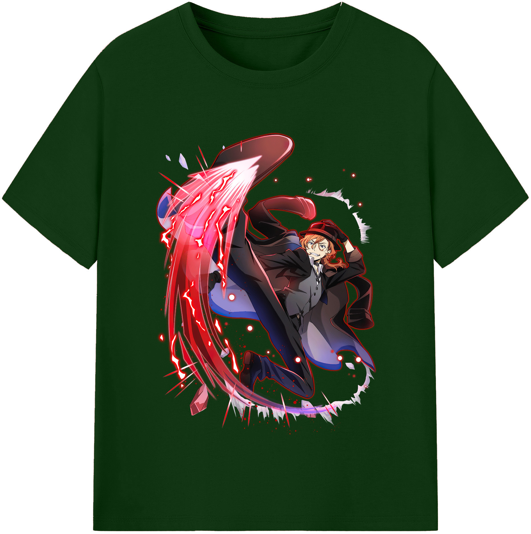 （画像用） 文豪ストレイドッグス Bungo Stray Dogs 綿100％半袖Tシャツ（フロントプリント）